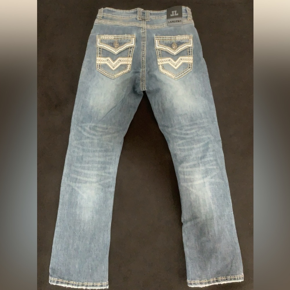 Lamasini Stretch Denim Jeans Straight Men’s 29x30